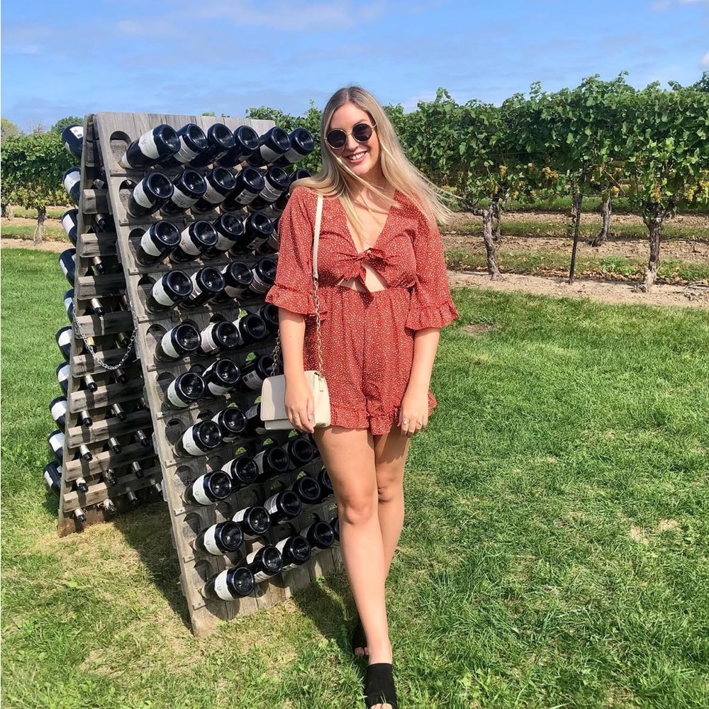 Burnt orange romper